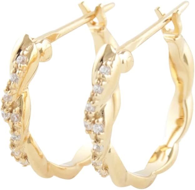 Jouete ジュエッテ　フープ　ジルコニア　ピアス　ゴールド925 ジルコニア フープピアス（075588-075589） ｜ women